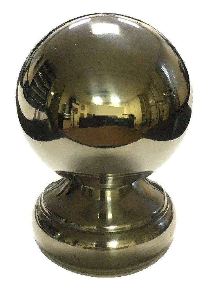 Декоративная заглушка "шар" на стойку д. 50,8мм нержавеющая полированная сталь  #1