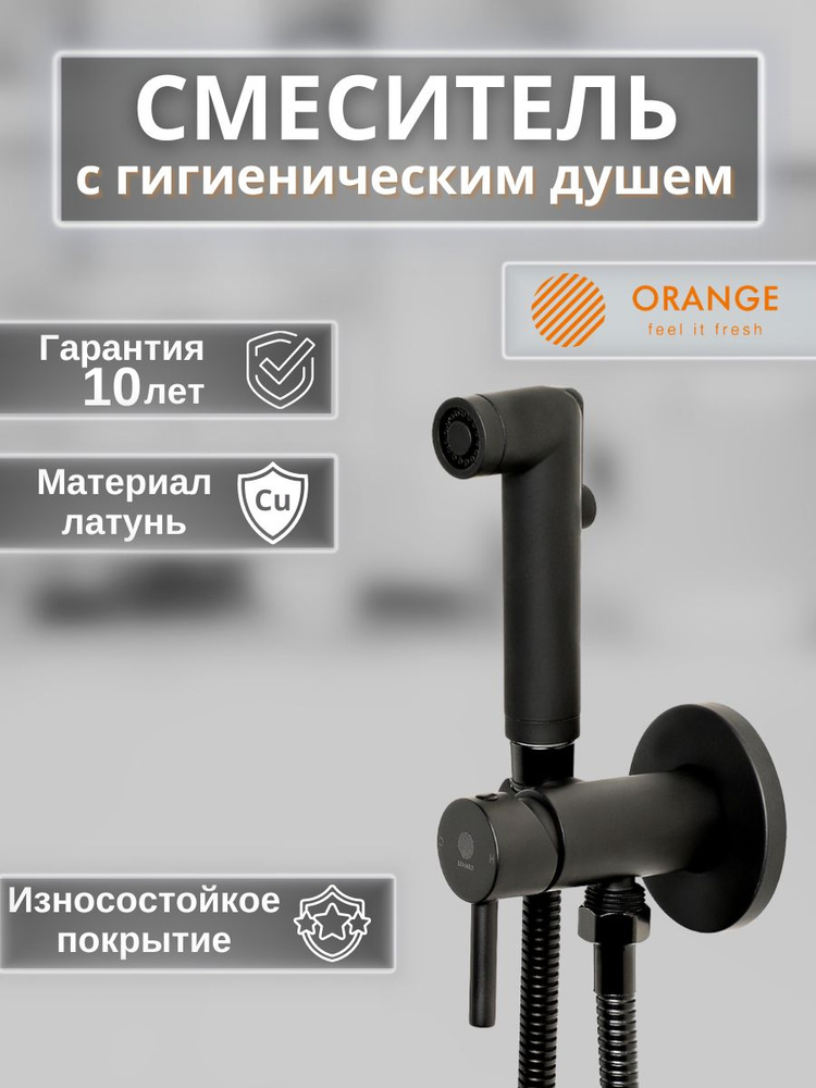 Смеситель для гигиенического душа ORANGE KARL M05-888b черный #1