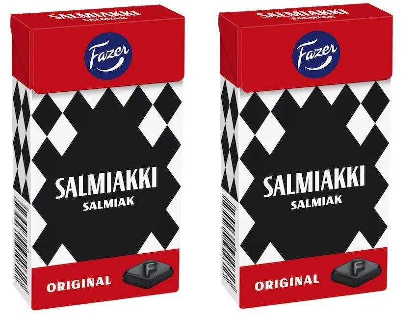 Конфеты Лакрица Fazer Original Salmiakki, 2 шт - 80 гр (Финляндия ...
