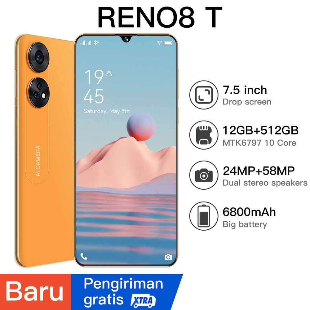 Смартфон Bobarry Reno8 T Dual SIM Dual Standby Smartphone Ультра низкая  цена Музыкальный мобильный телефон Игровой мобильный телефон HP Большая память  Большой аккумулятор VOVE Slim Новый мобильный телефон телефон с камерой#5 -