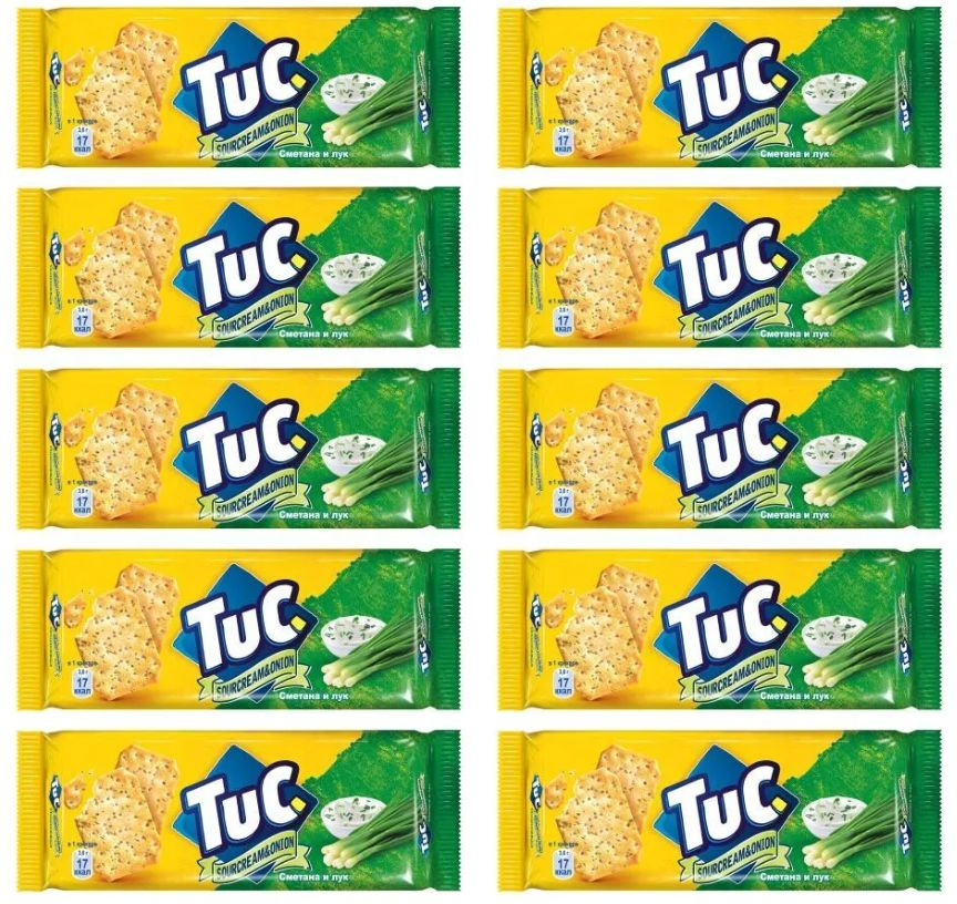 Крекер Tuc / Тук со вкусом Сметаны и лука 100 гр - 10 штук #1