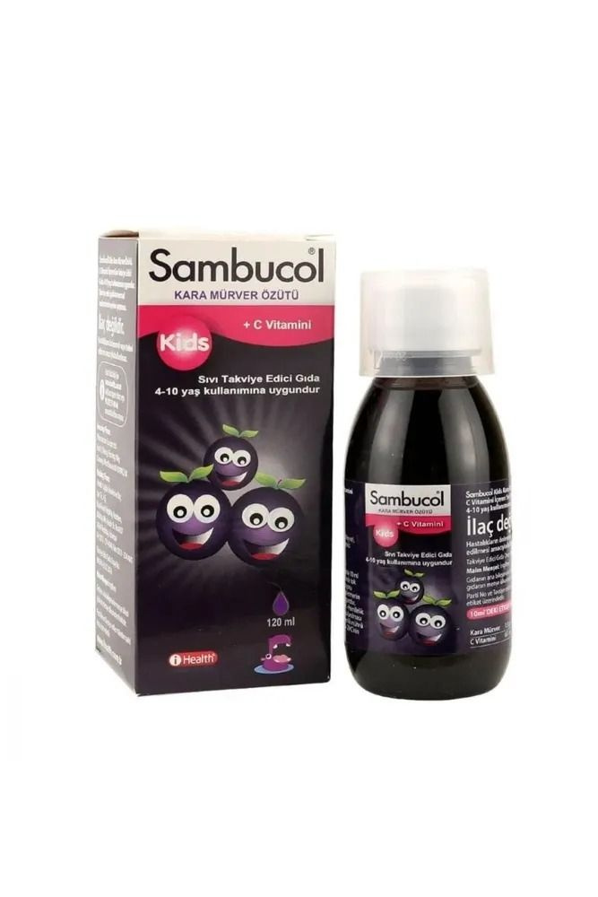 Sambucol Black Elderberry Kids , Самбукол, сироп без сахара, экстракт ...