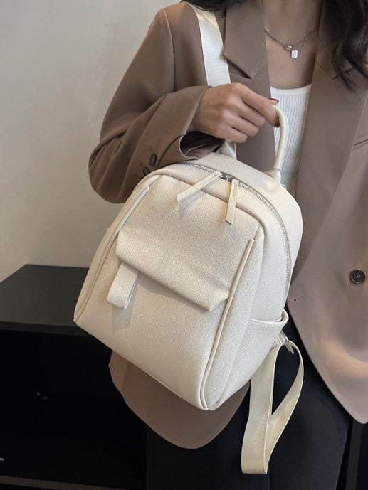 Женский городской рюкзак из экокожи DORIZORI Модель 63 Молочный ...