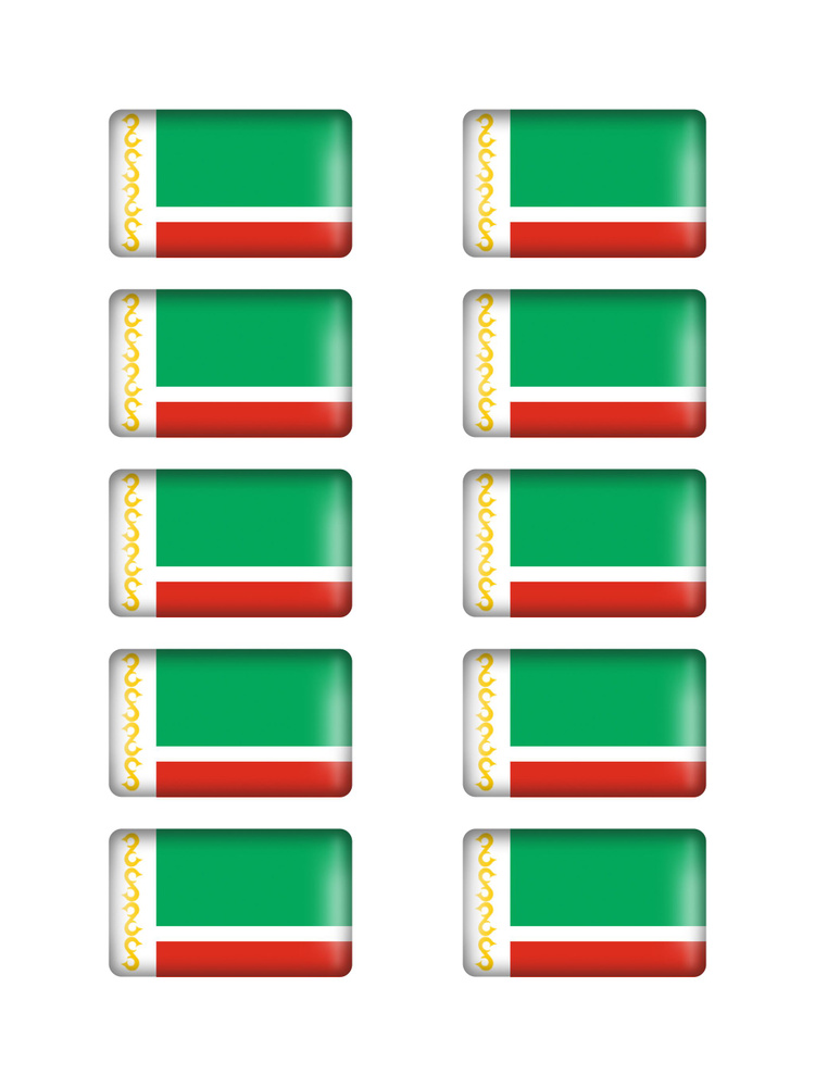 Наклейки на авто флаг Чечни эмблема шильдик стикер на телефон  #1