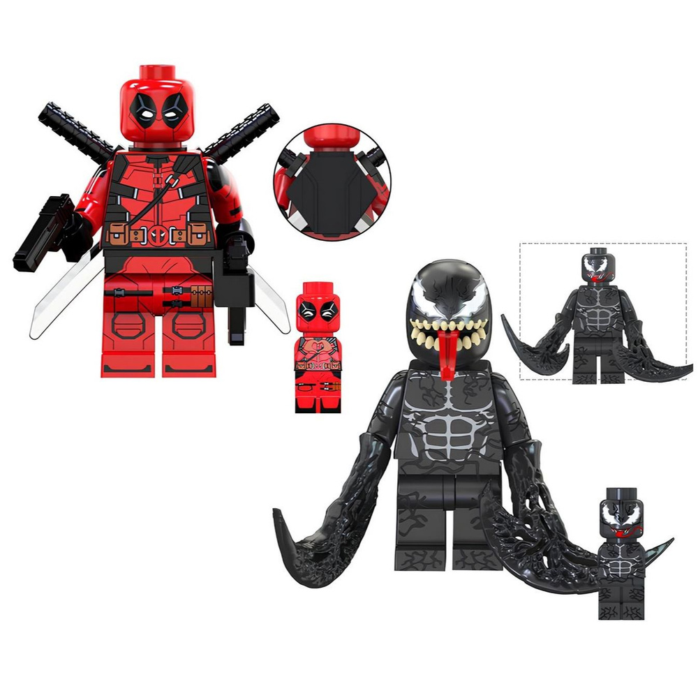Набор минифигурок Веном, Дэдпул / Venom, Deadpool совместимы с ...