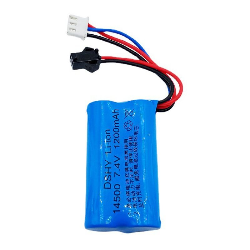 1 шт. Аккумулятор Li-Ion 7.4V 14500, 1200mAh разъем SM-2P/XH-3P #1