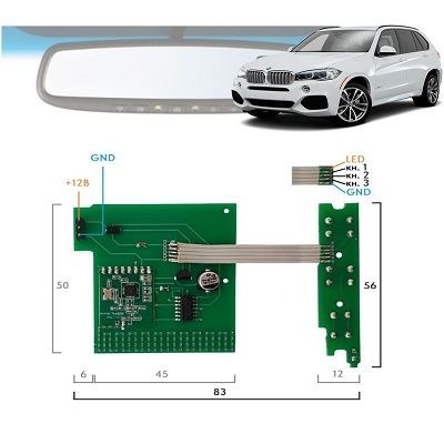 Встраиваемый пульт в зеркало для BMW #1