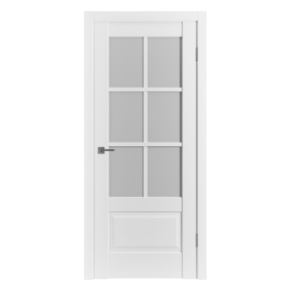 Дверь EMALEX ER2 / EMALEX ICE / WHITE CLOUD (800x2000) + коробка + 5 наличников  #1