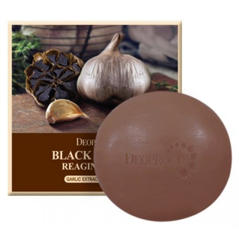 Мыло для лица с черным чесноком DEOPROCE SOAP ( BLACK GARIC ) 100g анти-возрастное  #1