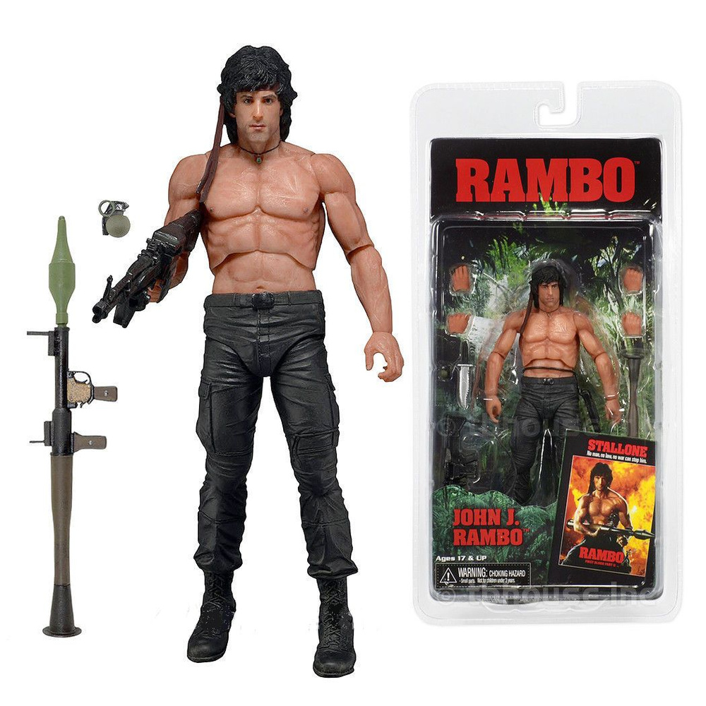 Подвижная фигурка Рэмбо (Rambo) Сильвестр Сталлоне Neca #1