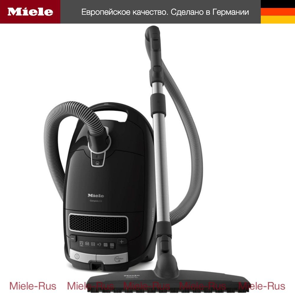 Бытовой пылесос для дома Miele с мешком SGSF5 Complete C3 Parquet XL  PowerLine черный, AirClean Plus фильтр, сухая уборка, для  ковра/пола/ковролина, ...