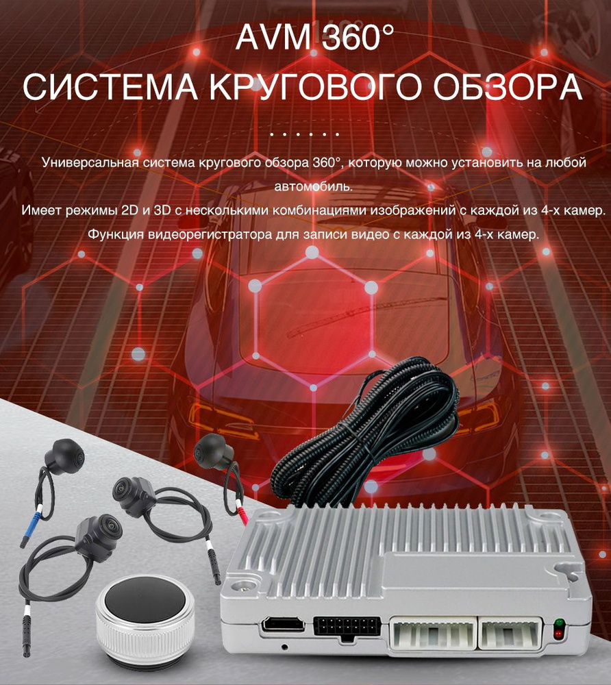 Камера переднего вида RedPower PA360_PA360-ADAPTER360LINE_черно-серый  купить по выгодной цене в интернет-магазине OZON (764175557)