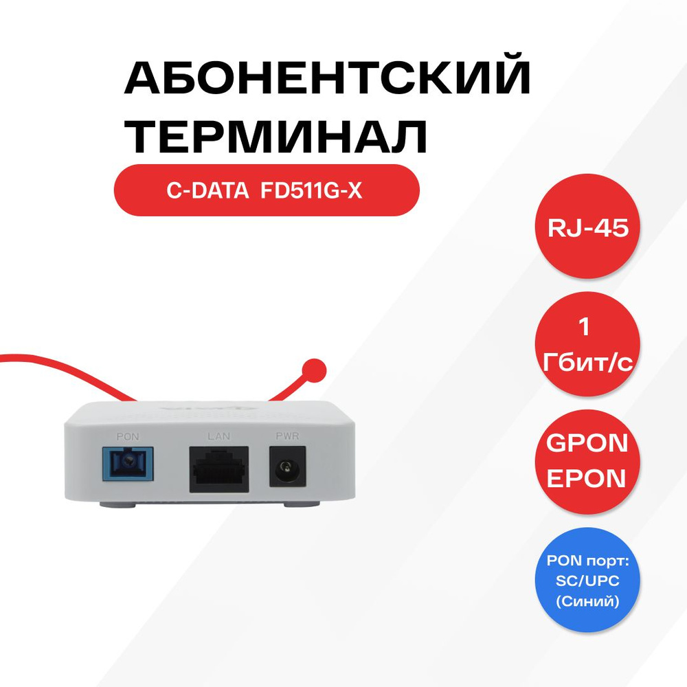 Оптический абонентский терминал C-DATA xPON ONT FD511G-X (Порт: SC/UPC  (синий))