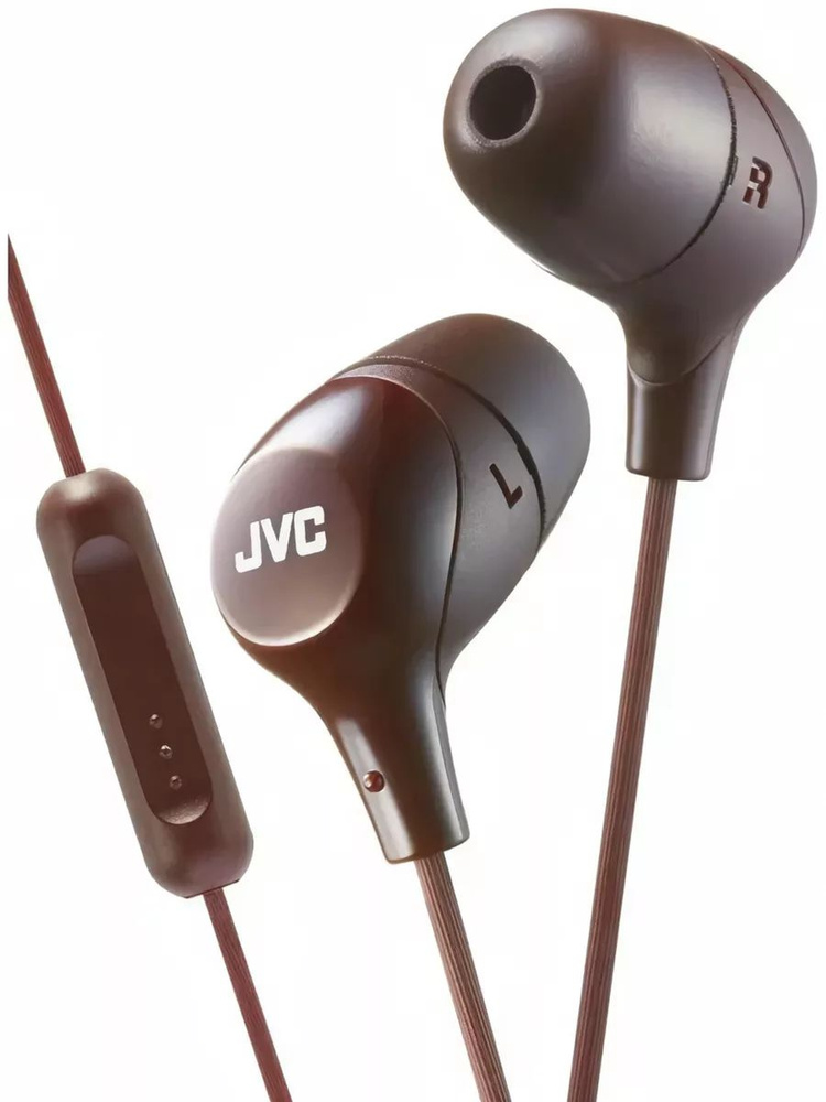 Наушники с микрофоном JVC Marshmallow коричневые #1