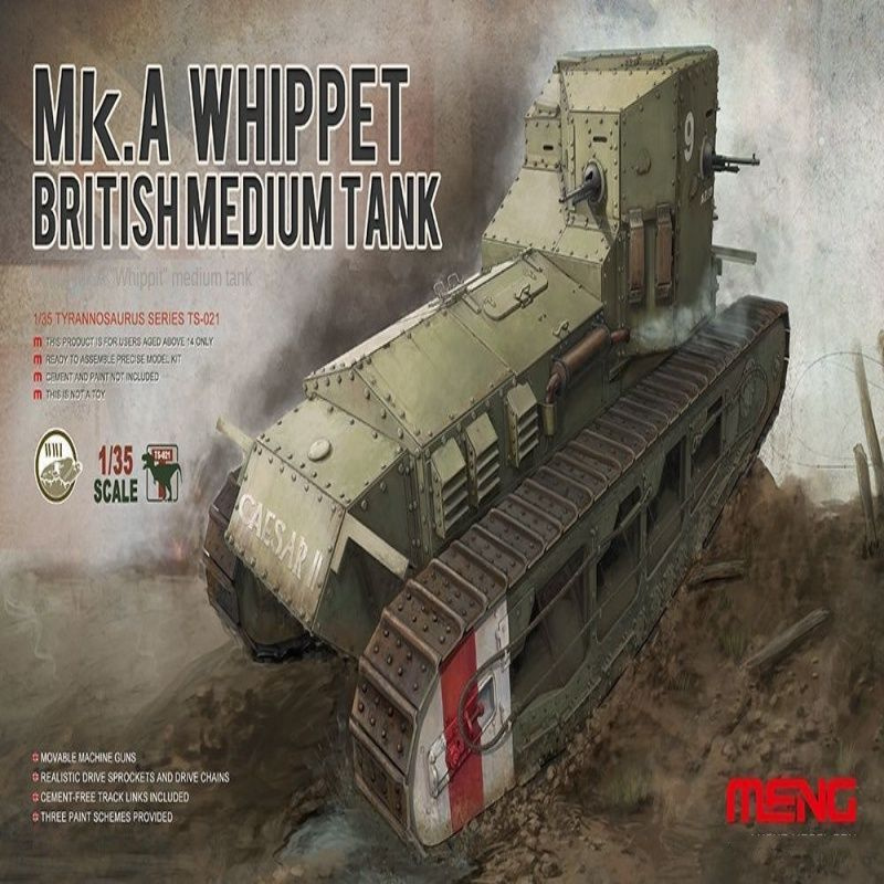 Meng Model ts-021 1/35 британский средний танк mk.a уиппет бренд танки  #1