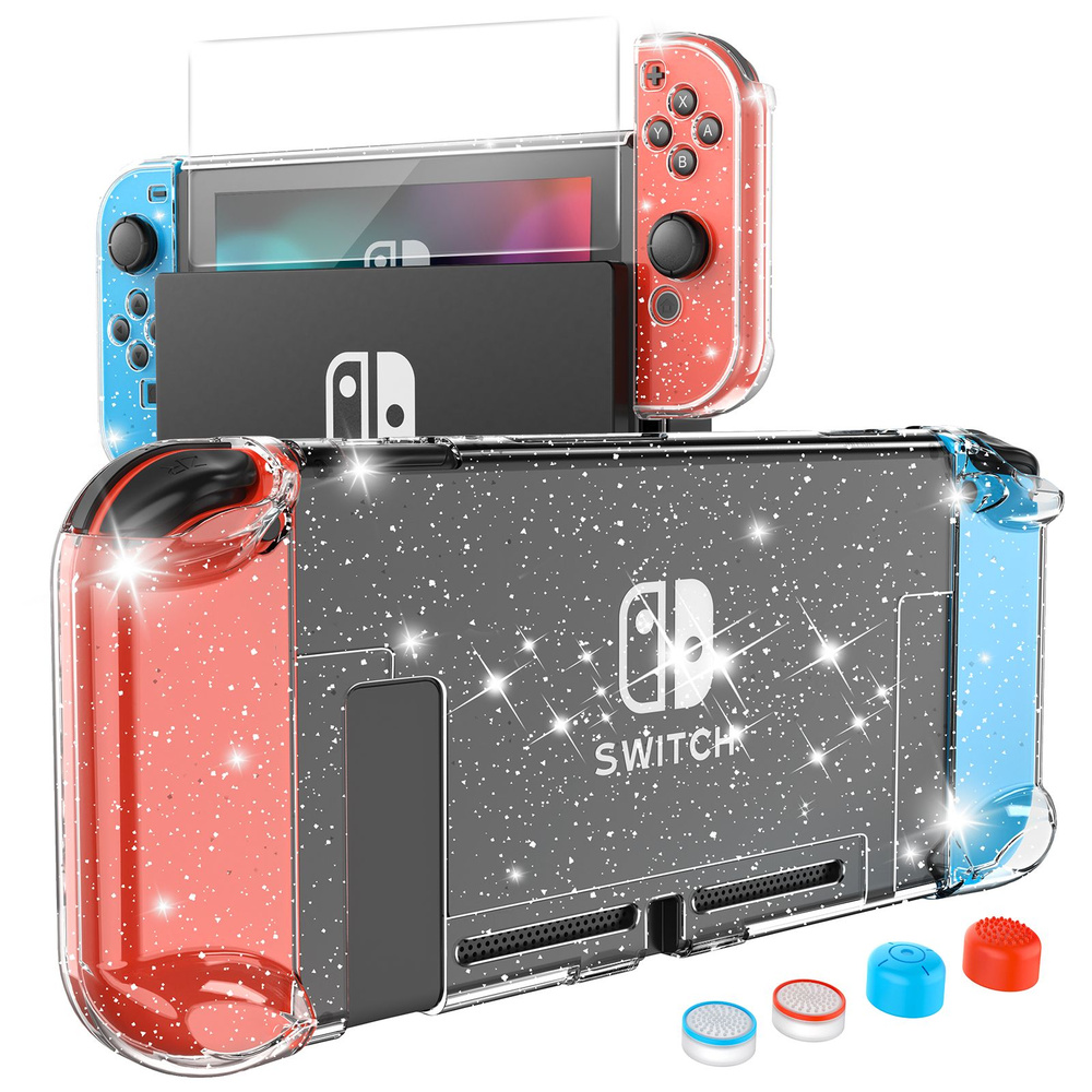 1 шт. Nintendo Switch Starlight PC Material Crystal Case Подходит для Nintendo Switch с защитной пленкой #1