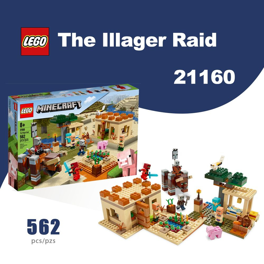 Minecraft Sets Lego Minecraft The Illager Raid 562 Pieces Lego