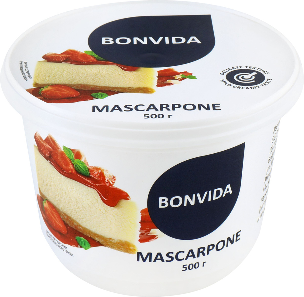 Сыр BONVIDA Маскарпоне без змж, 500г - купить с доставкой по выгодным ...