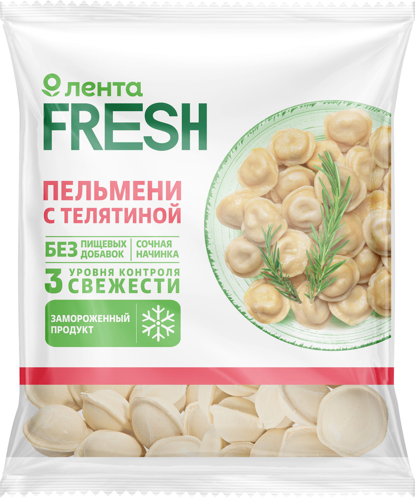 Пельмени ЛЕНТА FRESH с телятиной, 500г #1