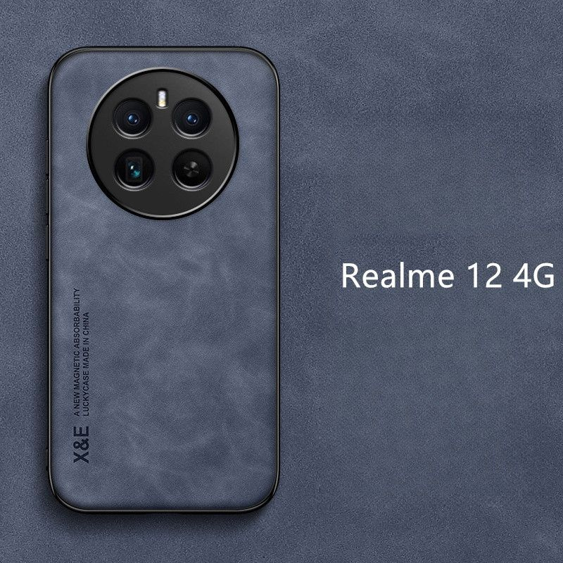 Кожа чехол для Realme 12 4G Магнитное притяжение внутри ( Реалми 12 4G ) противоударный чехол  #1