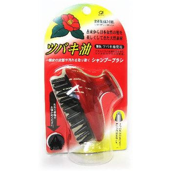 IKEMOTO Tsubaki Shampoo Brush Щётка массажная и очищающая, с маслом камелии японской.  #1