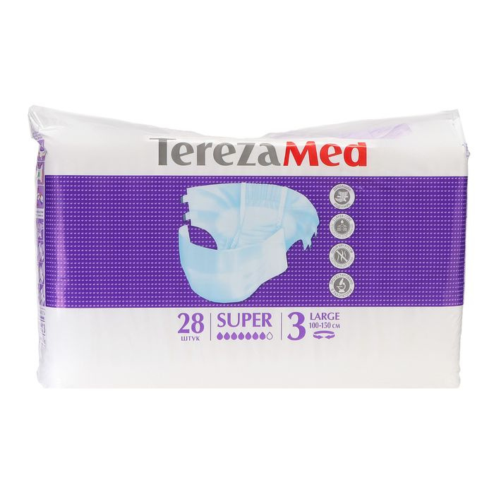 Подгузники для взрослых TerezaMed Super Large №3, L, 28 шт #1