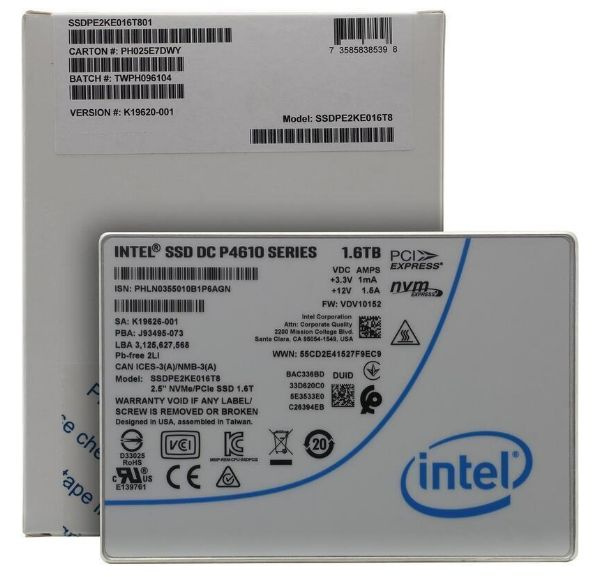 Intel 1,6 ТБ Внутренний SSD-диск DC-P4610 1.6 ТБ (SSDPE2KE016T801) (1940704) #1