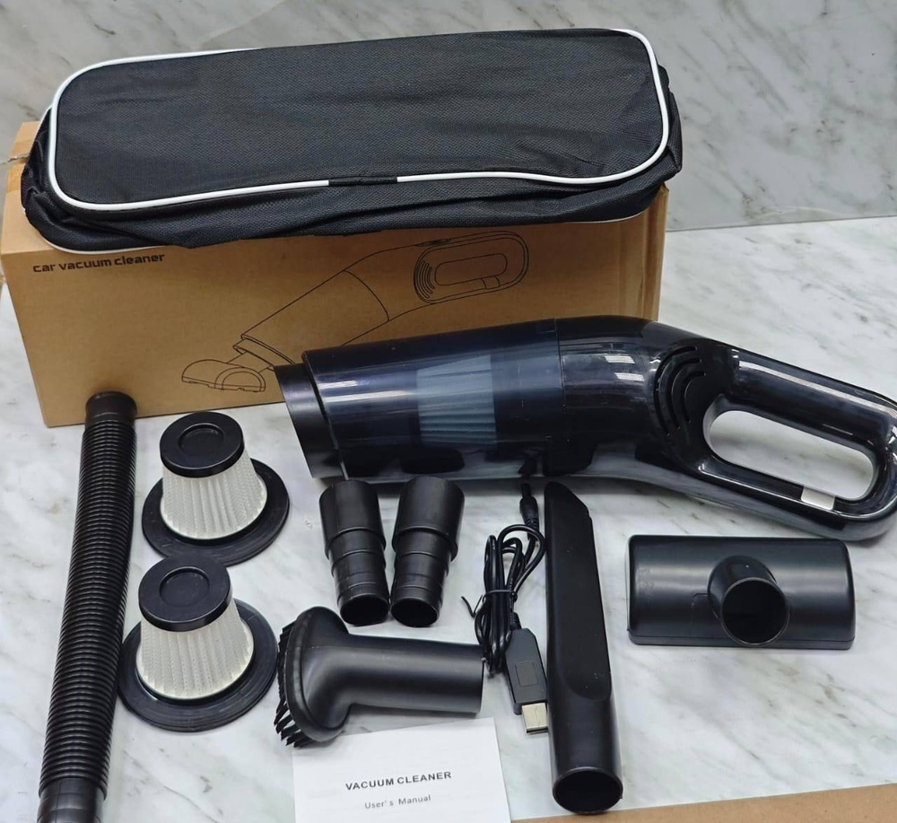 Пылесос для автомобиля беспроводной мощный KоnS/ Ручной портативный ...