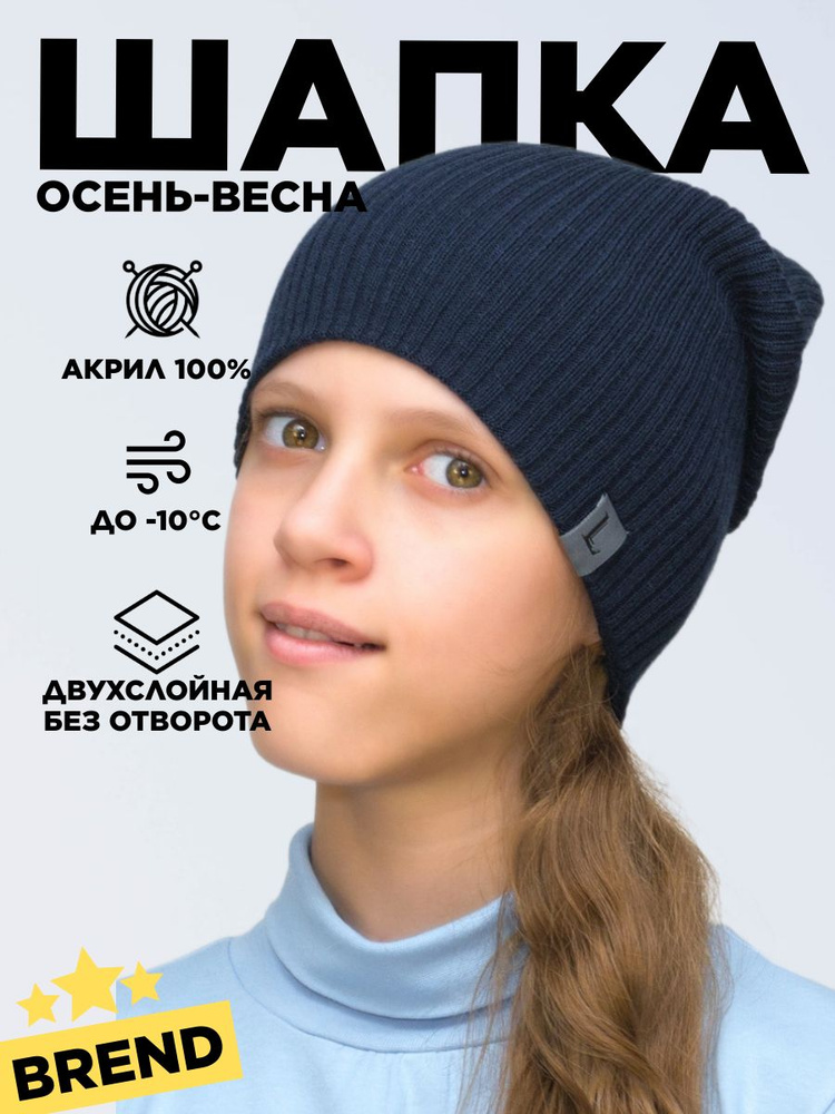 Шапка бини Lana Caps Синий, 1 шт #1