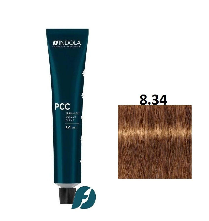 Indola Professional Permanent Caring Color 8.34 Стойкая крем-краска для волос светлый блондин золотистый #1