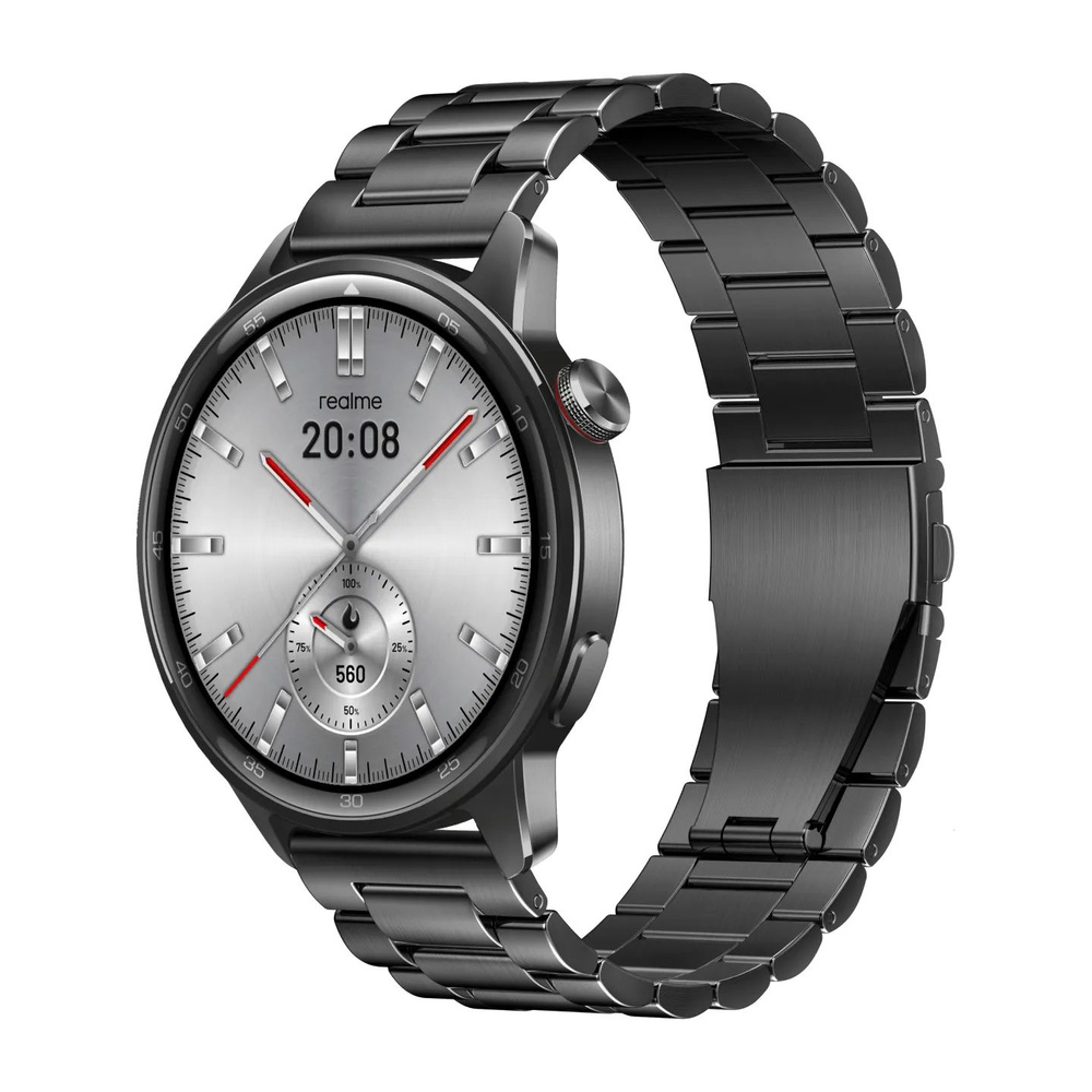 realme Умные часы Watch S2 международная версия(металлический ремешок для часов), Metallic Grey  #1