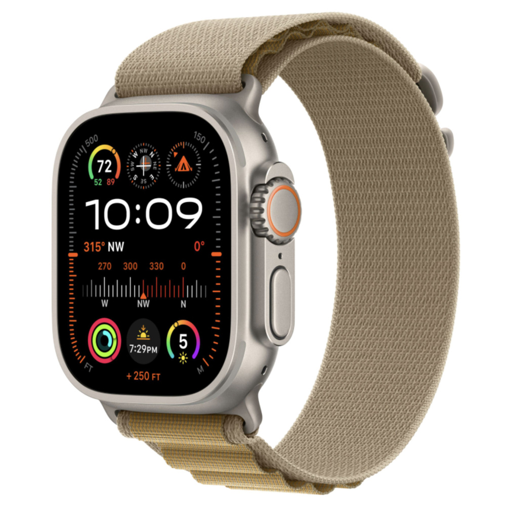 Смарт-часы Apple Watch Ultra 2 2024 GPS + Cellular 49mm Natural Titanium/Бежевый, ремешок Tan Alpine #1