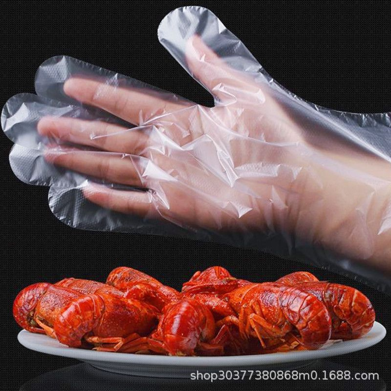 Перчатки полиэтиленовые одноразовые прозрачные, размер 100 пар в ...