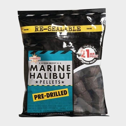 Прикормка Dynamite Baits Marine Halibut Pre-Drilled Pellets 350g 21mm #1