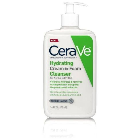 CeraVe Увлажняющая крем-пенка для умывания для нормальной и сухой кожи Hydrating to Cream Cleanser, 473мл #1