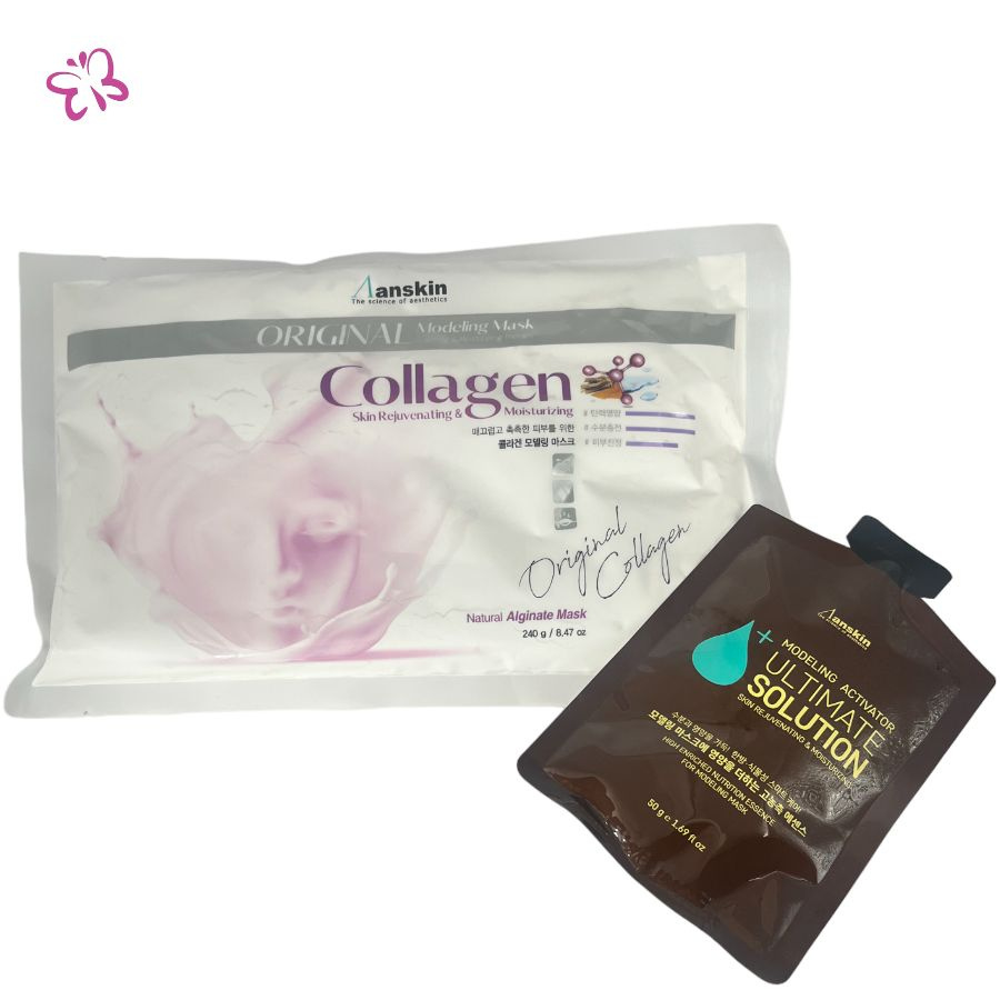 Anskin Маска косметическая с коллагеном укрепляющая Collagen Modeling Mask /refill, 240гр+активатор 50гр #1