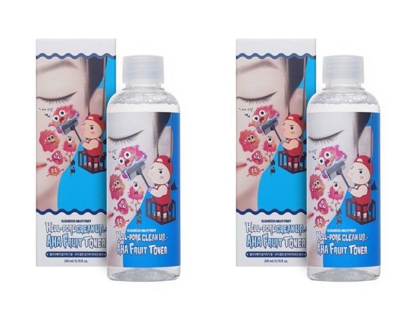 Elizavecca Тонер для лица Milky Piggy Hell-Pore Clean Up AHA Fruit Toner, с фруктовыми кислотами, 200 #1