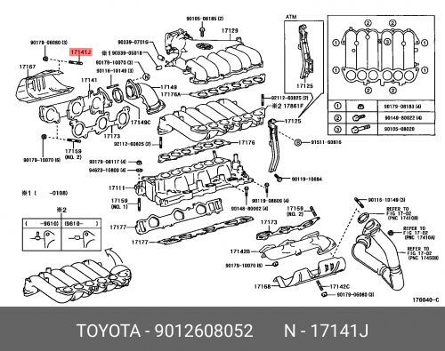 Шпилька TOYOTA 9012608052 #1