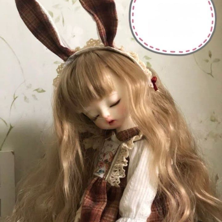 Парик для кукол BJD, длинные вьющиеся волосы, блондин, для 1/4 кукол BJD, размер головы 18-19 см  #1