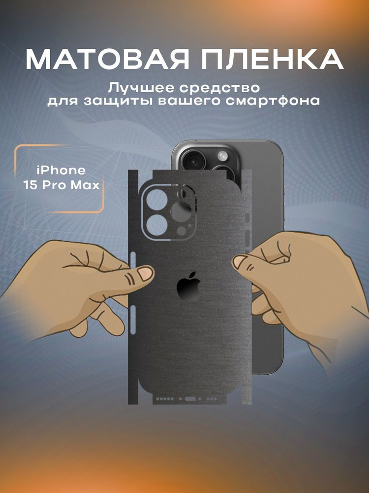 Защитная матовая пленка на корпус телефона iPhone 15 Pro Max #1