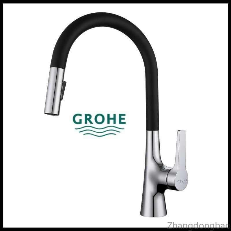 GROHE-Кухонный выдвижной смеситель для горячей и холодной воды  #1