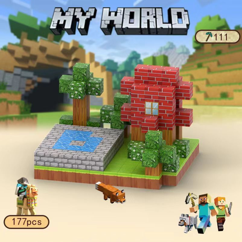 Магнитный Конструктор Майнкрафт набор детали фигурок Игрушка Minecraft My World ,Комплект из магнитных #1