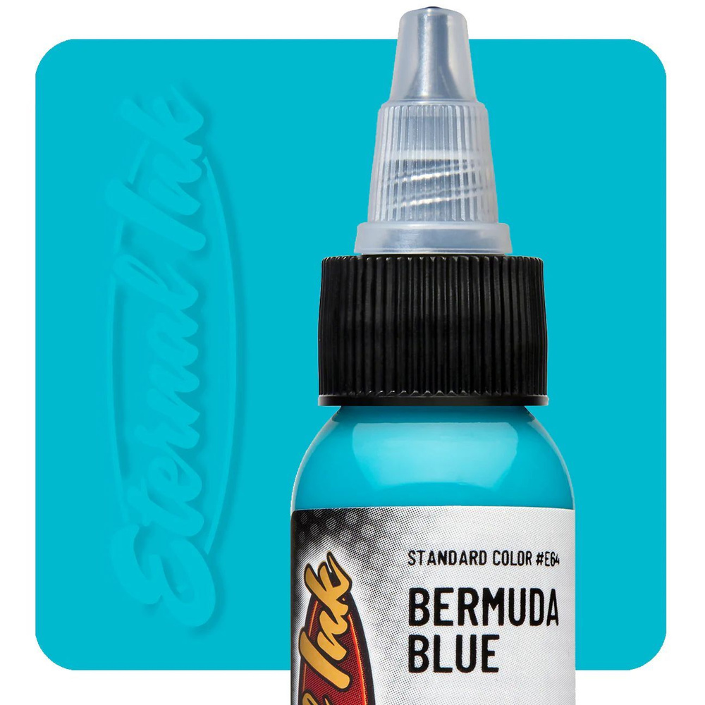BERMUDA BLUE Eternal краска пигмент для тату синий / голубой оттенок (1/2 oz / 15 мл) #1
