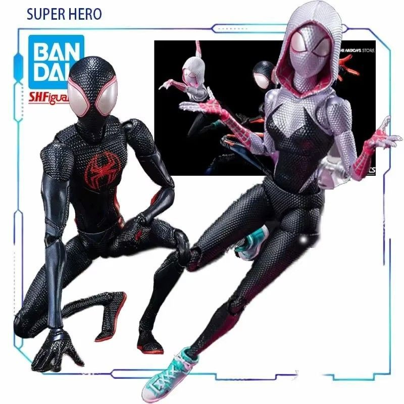 Аниме-модель BANDAI S.H.Figuarts Spider Гвен Человек-паук Майлз Моралес  #1