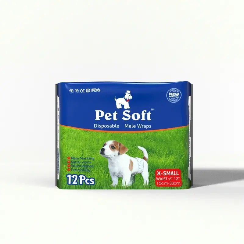 Одноразовые впитывающие пояса для кобелей Pet Soft male diapers размер xs 12 штук  #1