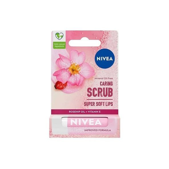 Крем для ухода за губами Nivea Caring Scrub Super Soft Lips 4,8 г #1