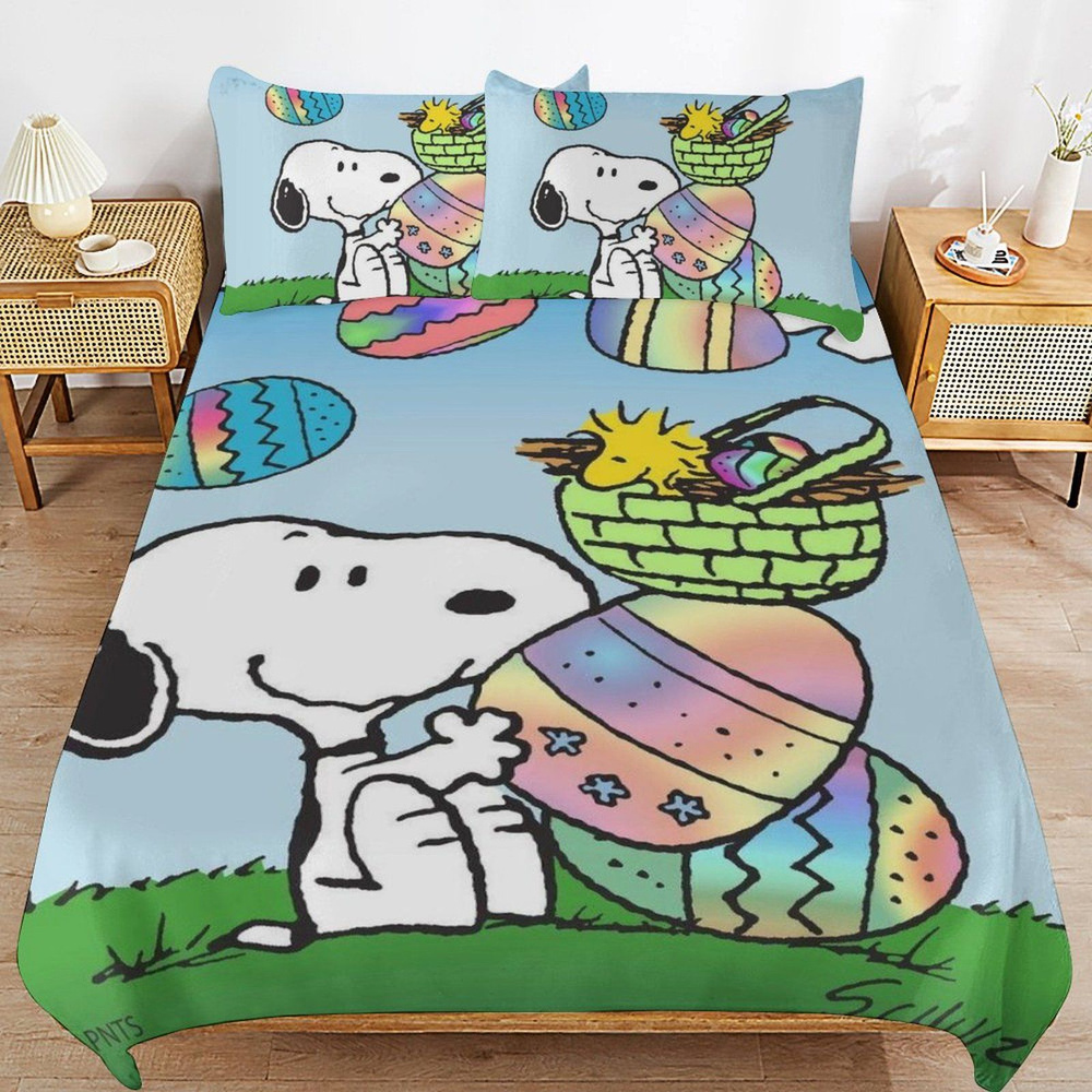 SNOOPY Комплект постельного белья, Микрофибра, Полуторный, наволочки 51x76  #1