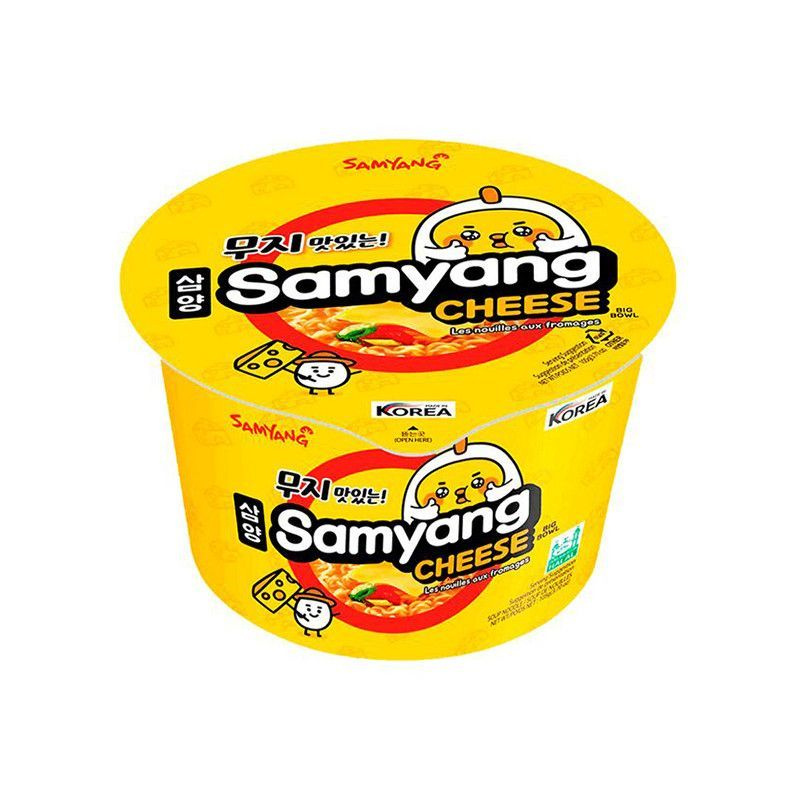 Рамен со вкусом сыра Big Bowl 105 г. Samyang Корея Лапша быстрого приготовления в стакане  #1