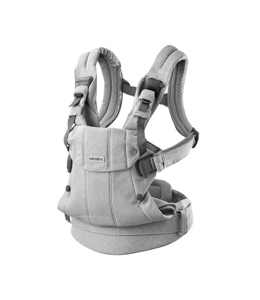 Рюкзак - кенгуру BabyBjorn Baby Carrier Harmony woven light grey melange 0880.29 #1