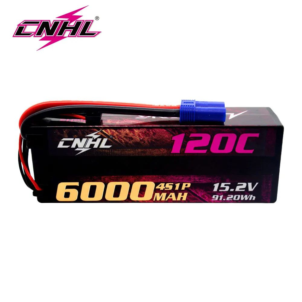 CNHL 2S 3S 4S Lipo аккумулятор 6000 мАч 7,6 В 11,4 В 15,2 В 120C HV Жесткий чехол с вилкой EC5  #1